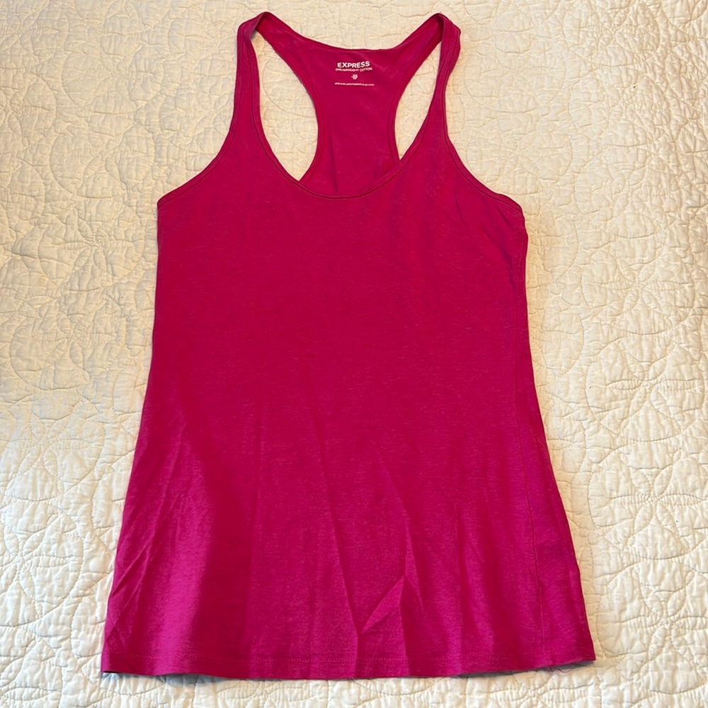 Express Dreamweight Cotton Pink Racerback Tank. Size XS. EUC!